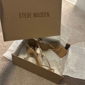 Steve Madden Tan Strappy Heels